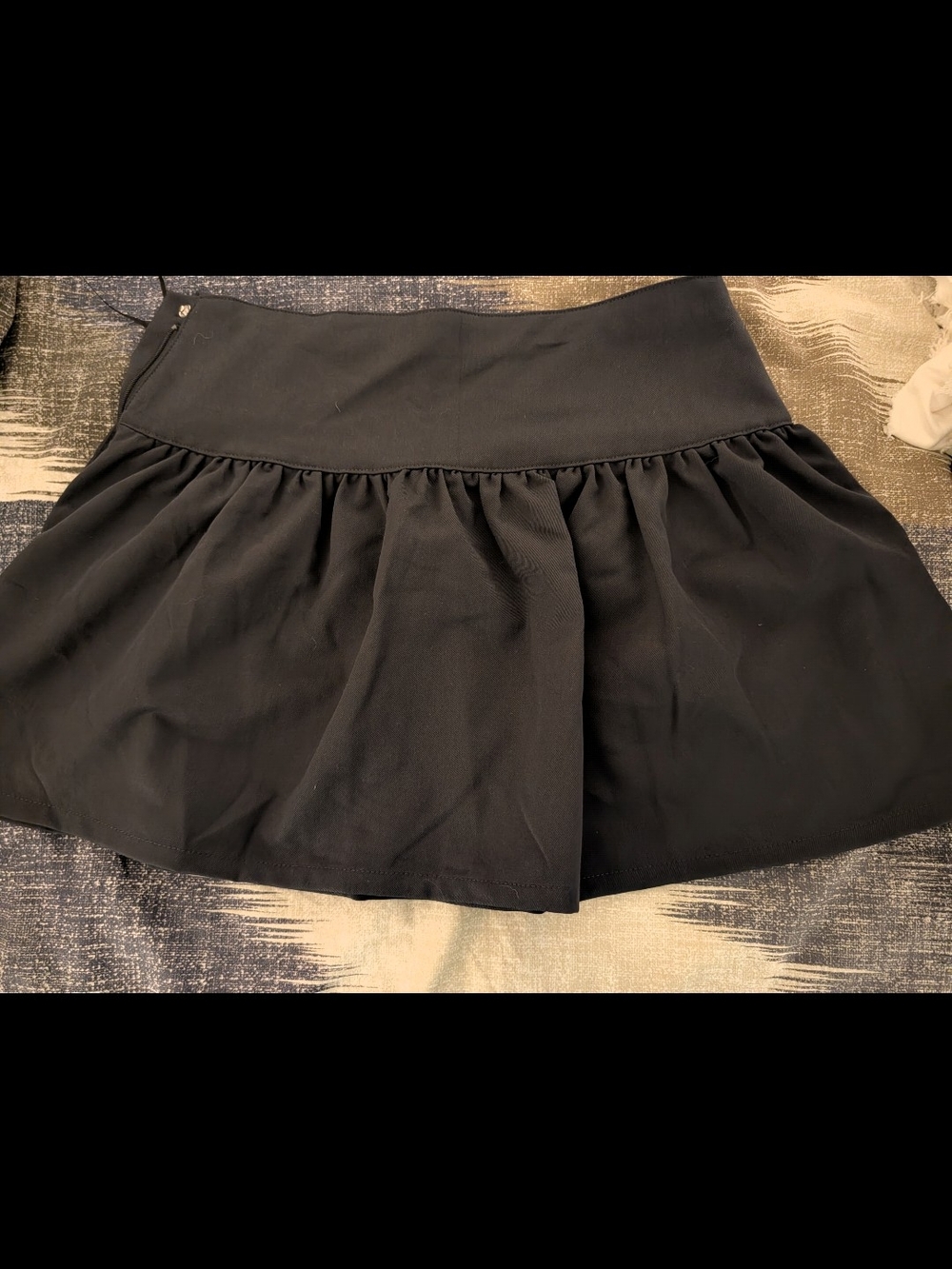 H&M Black Gathered Girls' Mini Skirt